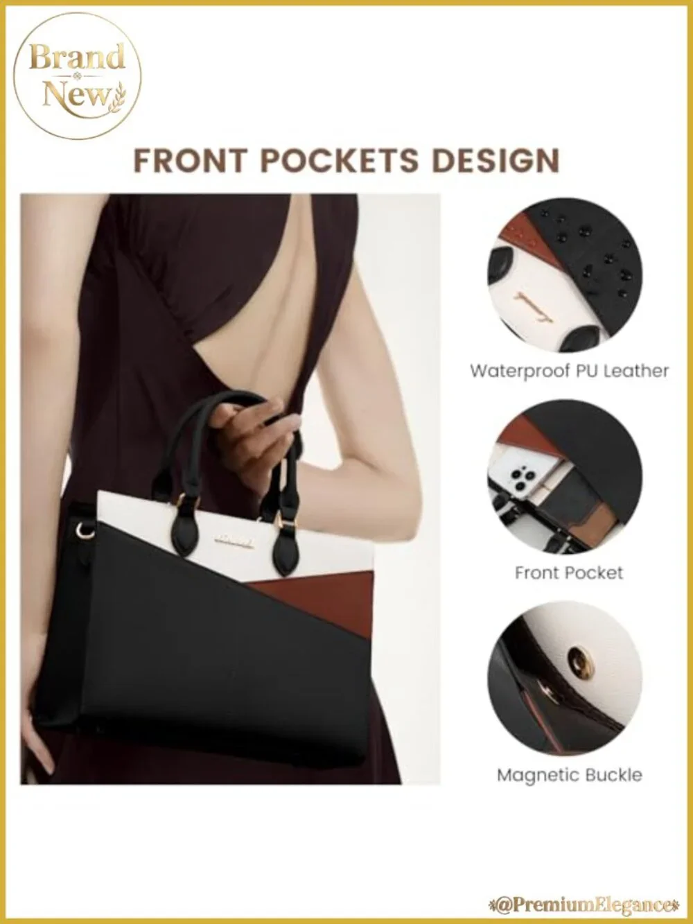 Vintage Style Women's Tote Bag PU Leather Satchel Shoulder Crossbody Purse